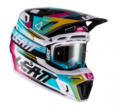 Мотошлем Leatt Moto 8.5 Helmet Kit Aqua фото в интернет-магазине FrontFlip.Ru