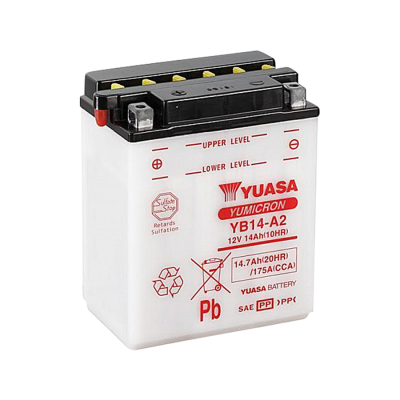 YUASA   Аккумулятор  YB14-A2 с электролитом фото в интернет-магазине FrontFlip.Ru