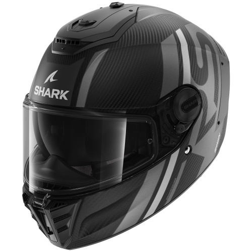 Шлем Shark SPARTAN RS CARBON SHAWN MAT Silver/Antracite фото в интернет-магазине FrontFlip.Ru