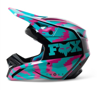 Мотошлем Fox V1 Nuklr Helmet Teal фото в интернет-магазине FrontFlip.Ru