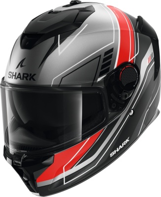 Шлем SHARK SPARTAN GT PRO TORYAN MAT Antracite/Red/Black фото в интернет-магазине FrontFlip.Ru