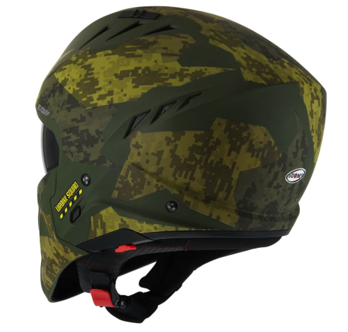 [SUOMY] Мотошлем ARMOR URBAN SQUAD CAMOUFLAGE, цвет Зеленый Матовый фото в интернет-магазине FrontFlip.Ru
