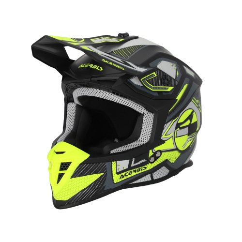 Шлем Acerbis LINEAR 22-06 Black/Fluo-Yellow фото в интернет-магазине FrontFlip.Ru