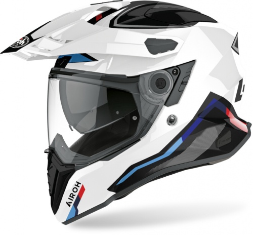 Мотошлем AIROH COMMANDER FACTOR WHITE GLOSS фото в интернет-магазине FrontFlip.Ru