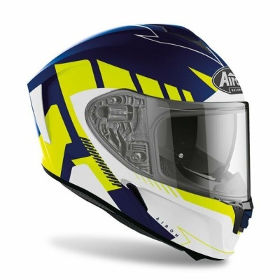 Дорожный шлем Airoh Spark Rise Blue Yellow Matt фото в интернет-магазине FrontFlip.Ru
