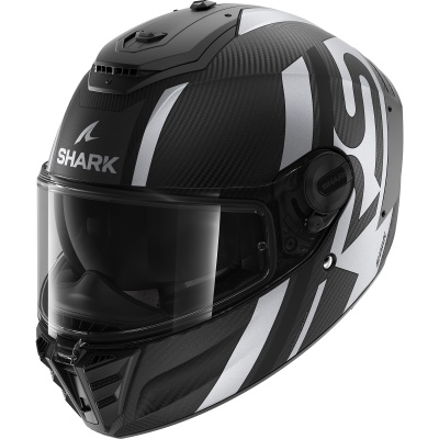 Шлем SHARK SPARTAN RS CARBON SHAWN MAT Black/Silver фото в интернет-магазине FrontFlip.Ru