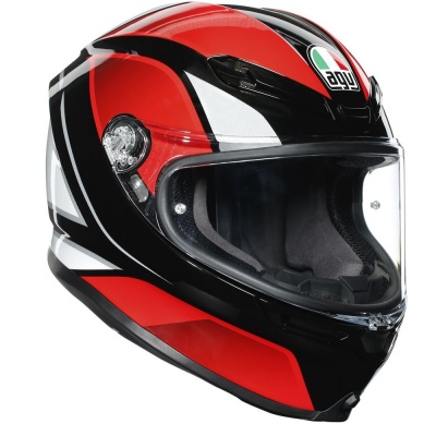 Шлем AGV K-6 MULTI Hyphen Black/Red/White фото в интернет-магазине FrontFlip.Ru