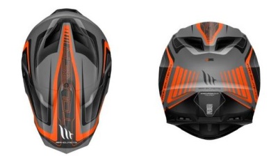 Шлем MT SYNCHRONY DUO SPORT TOURER Matt Platinum Black Orange фото в интернет-магазине FrontFlip.Ru