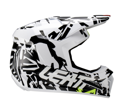 Мотошлем подростковый Leatt Moto 3.5 Junior Helmet Zebra фото в интернет-магазине FrontFlip.Ru