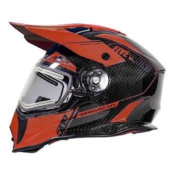 Снегоходный шлем 509 Delta R3L Carbon Fiber с подогревом Vermillion Ops