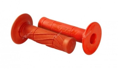 RTech Ручки на руль Wave Soft Grips 115мм оранжевые (moto parts) фото в интернет-магазине FrontFlip.Ru