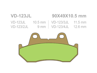 VESRAH Тормозные колодки  VD-123/3JL  (242) фото в интернет-магазине FrontFlip.Ru