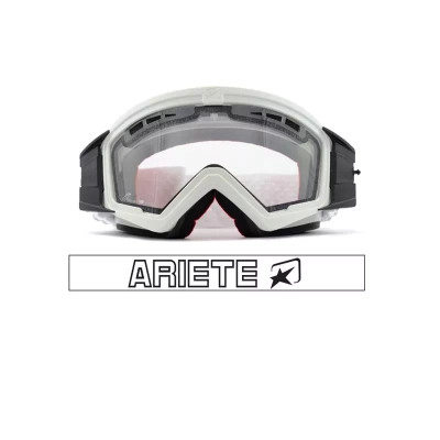 ARIETE Кроссовые очки (маска) MUDMAX - WHITE / DOUBLE CLEAR VENTILATED LENS NO PINS (moto parts) фото в интернет-магазине FrontFlip.Ru