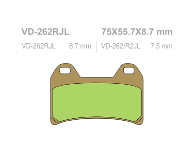 VESRAH Тормозные колодки  VD-262RJL  (270) фото в интернет-магазине FrontFlip.Ru