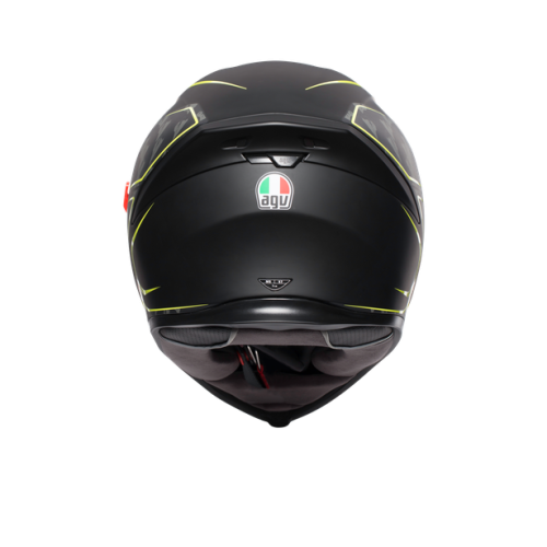 Шлем AGV K-5 S MULTI Tornado Matt Black/Yellow-Fluo фото в интернет-магазине FrontFlip.Ru