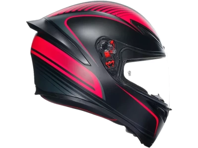 AGV Шлем K-1 E2206 WARMUP BLACK/PINK фото в интернет-магазине FrontFlip.Ru