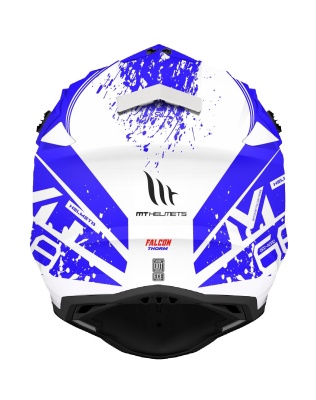 Шлем MT FALCON thorm MX802 Gloss Blue фото в интернет-магазине FrontFlip.Ru