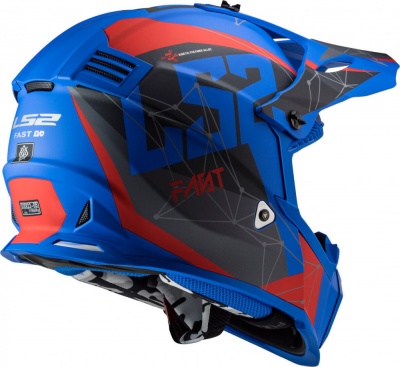 LS2 Мотошлем MX437 FAST ALPHA синий матовый фото в интернет-магазине FrontFlip.Ru