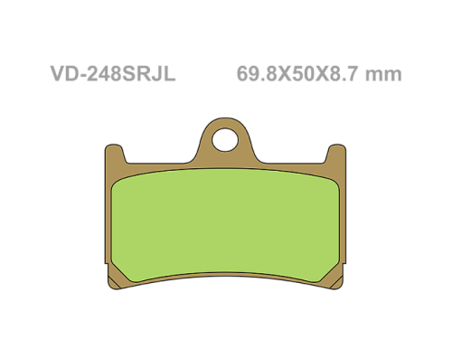 VESRAH Тормозные колодки  VD-248SRJL  (210/303) фото в интернет-магазине FrontFlip.Ru