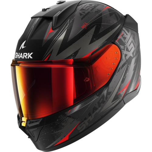 Шлем Shark D-SKWAL 3 BLAST-R MAT Black/Anthracite/Red фото в интернет-магазине FrontFlip.Ru