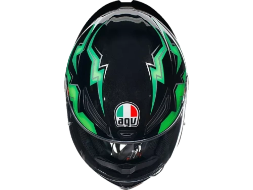 AGV Шлем K-1 E2206 KRIPTON BLACK/GREEN фото в интернет-магазине FrontFlip.Ru