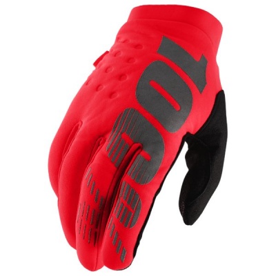 Мотоперчатки 100% Brisker Glove Red фото в интернет-магазине FrontFlip.Ru