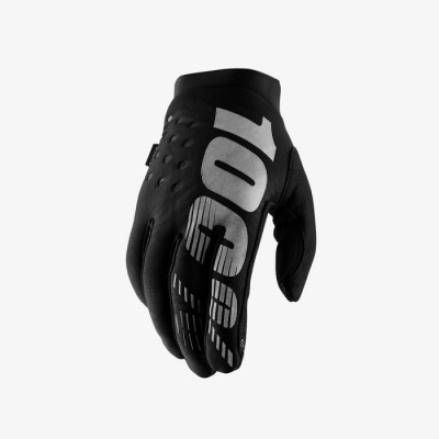 Мотоперчатки 100% Brisker Glove Black/Grey фото в интернет-магазине FrontFlip.Ru