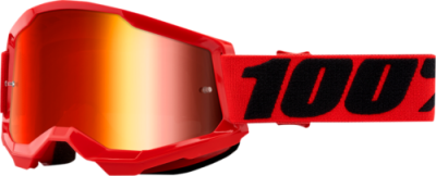 Очки 100% Strata 2 Goggle Red / Mirror Red Lens (50421-251-03) фото в интернет-магазине FrontFlip.Ru