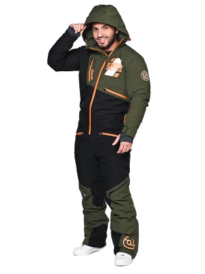 SNOW HEADQUARTER Горнолыжный комбинезон мужской A-89007 Хаки фото в интернет-магазине FrontFlip.Ru