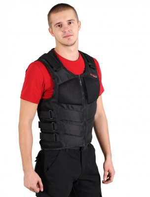 Жилет мужской INFLAME CITY STREET текстиль+сетка, цвет черный фото в интернет-магазине FrontFlip.Ru