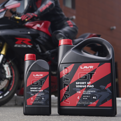 LAVR MOTO Моторное масло GT SPORT 4T 10W40 SN, 1 л фото в интернет-магазине FrontFlip.Ru