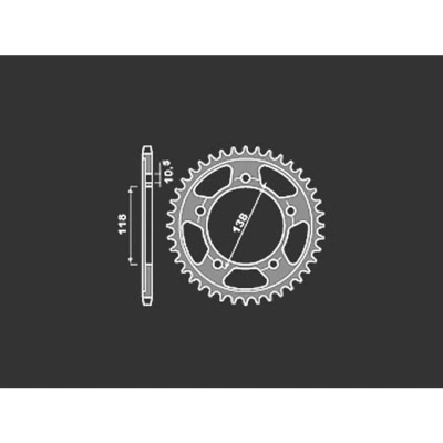 PBR Звезда задняя    4343-39   (сталь) фото в интернет-магазине FrontFlip.Ru