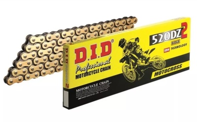 DID Цепь 520DZ2 золотая 130 (moto parts) фото в интернет-магазине FrontFlip.Ru