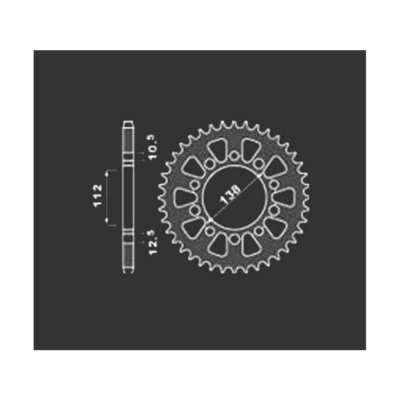 PBR Звезда задняя    4384-42   (сталь) фото в интернет-магазине FrontFlip.Ru