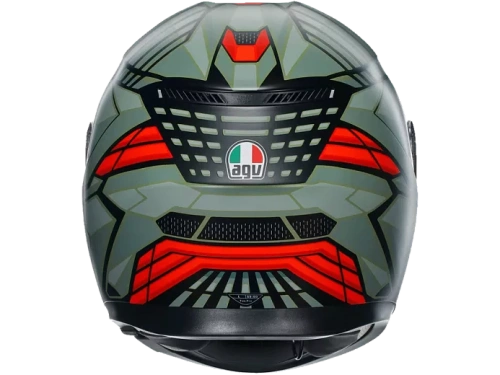 AGV Шлем K-3 E2206 DECEPT MATT BLACK/GREEN/RED фото в интернет-магазине FrontFlip.Ru
