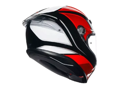 AGV Шлем K-6 E2206 HYPHEN BLACK/RED/WHITE фото в интернет-магазине FrontFlip.Ru
