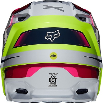 Мотошлем Fox V1 Tro Helmet Flow Yellow фото в интернет-магазине FrontFlip.Ru