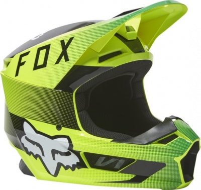 Мотошлем Fox V1 Ridl Helmet Flow Yellow фото в интернет-магазине FrontFlip.Ru