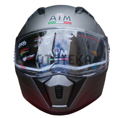 Шлем AiM JK320 Grey Metal фото в интернет-магазине FrontFlip.Ru