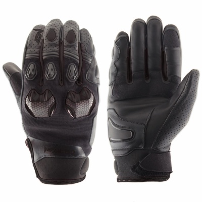MOTEQ Перчатки кожаные Stinger Черный фото в интернет-магазине FrontFlip.Ru