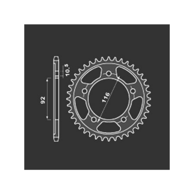 PBR Звезда задняя    4542-42   (сталь) фото в интернет-магазине FrontFlip.Ru