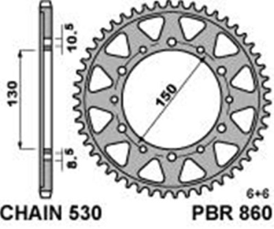 PBR Звезда задняя    860-42   (сталь) фото в интернет-магазине FrontFlip.Ru