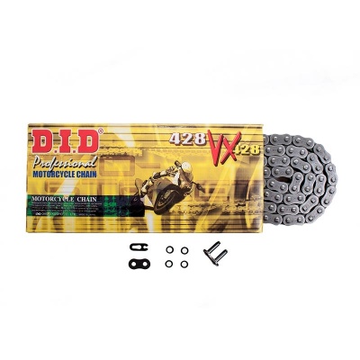 [DID] Цепь VX 428 Steel 100 звеньев с замком-защелкой, черная фото в интернет-магазине FrontFlip.Ru