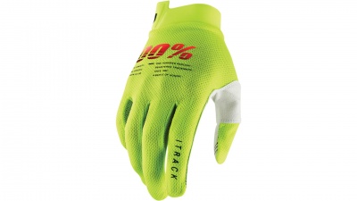 Мотоперчатки 100% ITrack Glove Fluo Yellow фото в интернет-магазине FrontFlip.Ru