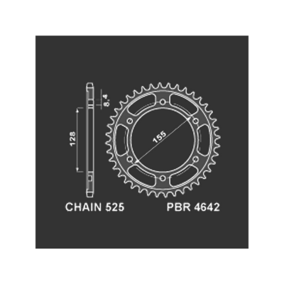 PBR Звезда задняя    4529-50   (сталь) фото в интернет-магазине FrontFlip.Ru