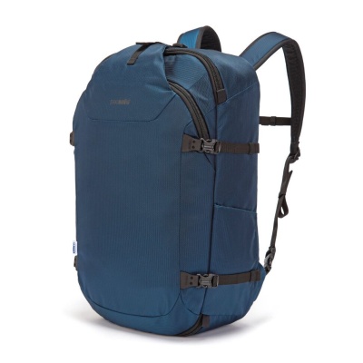 Рюкзак в ручную кладь Pacsafe Venturesafe EXP45 ECONYL, синий, 45 л. фото в интернет-магазине FrontFlip.Ru
