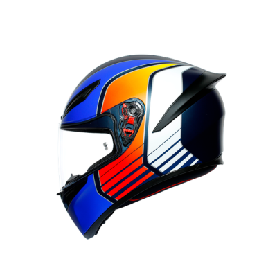 Шлем AGV K-1 MULTI Power Matt Dark Blue/Orange/White фото в интернет-магазине FrontFlip.Ru