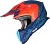 Шлем кроссовый JUST1 J18 Vertigo, синий/белый/оранжевый матовый