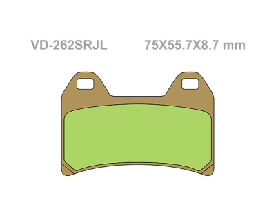 VESRAH Тормозные колодки  VD-262SRJL  (270) фото в интернет-магазине FrontFlip.Ru