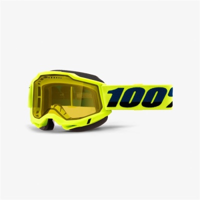 Очки 100% Accuri 2 Snowmobile Goggle Fluo Yellow /Yellow Vented Dual Lens (50223-608-04) фото в интернет-магазине FrontFlip.Ru